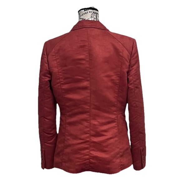 NYGARD Vtg Y2k 8 Suede Blazer Jacket Rust Orange Southwestern Western Rodeo Prep - Picture 4 of 8